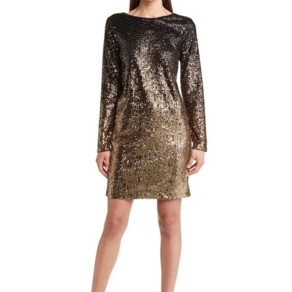 Chelsea28 Gold Sequin dress XL
